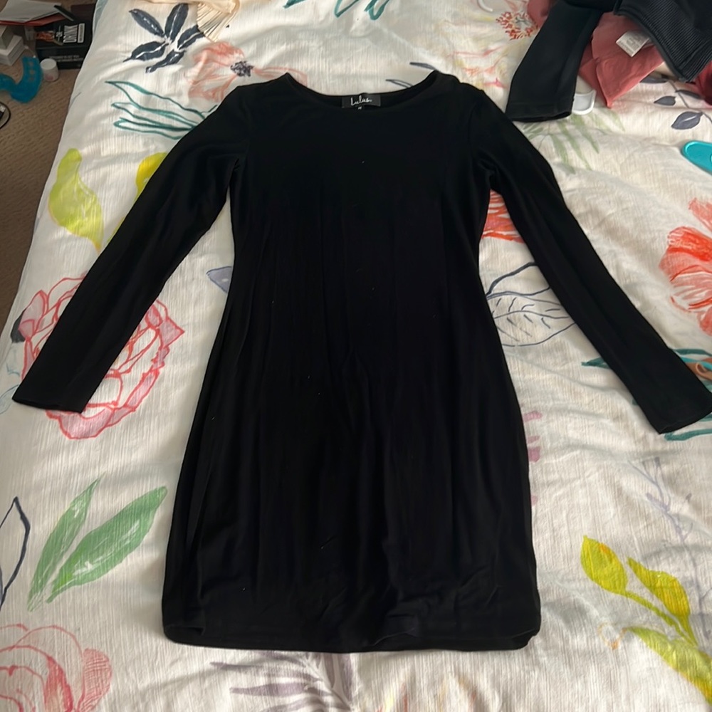 Lulus LBD little black dress long sleeve